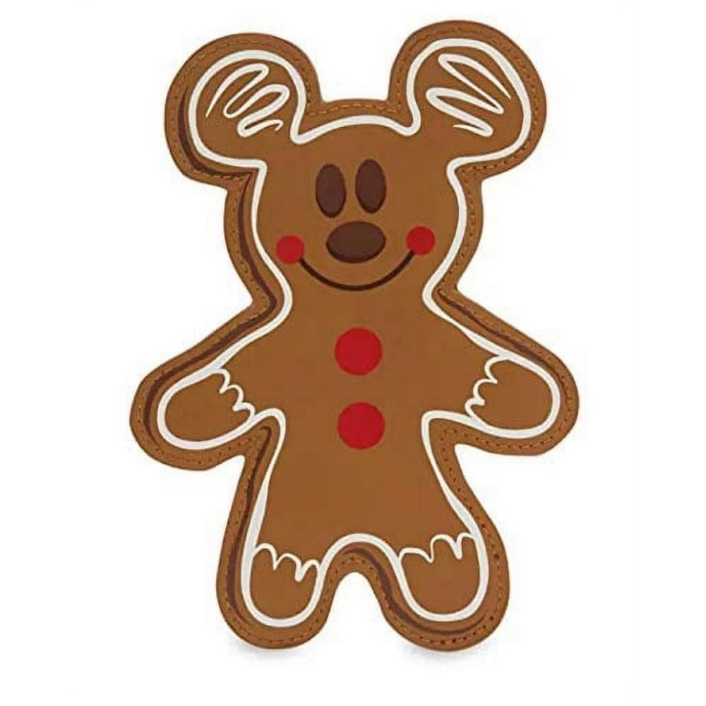 Disney Parks Mickey Mouse Gingerbread Zipper Coin Wallet Purse